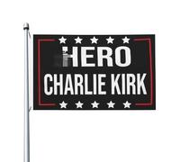 Bandiere Hero Charlie Kirk, bandiere bifacciali, bandiere stagionali eleganti, cartelli per esterni, decorazioni per la casa, per balcone, 3x5 piedi