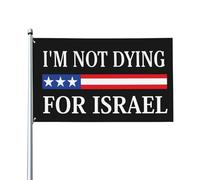 Bandiere "I'MDying For Israel" 3x5 piedi, decorazione per esterni e interni, stendardo per processione con 2 occhielli