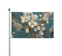 Bandiere in fiore di mandorlo per esterni, 9 x 1,5 m, bandiera stagionale da giardino con occhielli bandiera esterna per decorazioni per la casa sfondo fotografico
