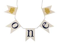 Bandiere in lino a forma di coda alla moda bandiere a sospensione di ita banner stamina decorazioni romantiche per decorazioni per decorazioni per decorazioni tavolino da parete (Lettera blu a corona)