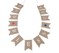 Bandiere in lino a forma di coda alla moda bandiere a sospensione di ita banner stamina decorazioni romantiche per decorazioni per decorazioni per decorazioni tavolino da parete (Dio benedica gli