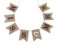 Bandiere in lino a forma di coda alla moda bandiere a sospensione di ita banner stamina decorazioni romantiche per decorazioni per decorazioni per decorazioni tavolino da parete (Miss alla signora)