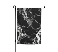 Bandiere in marmo bianco e nero per esterni, 30,5 x 45,7 cm, stampa su entrambi i lati, bandiera da giardino per esterni, bandiera per vacanze con occhielli, bandiera per casa e cortile, per fattoria