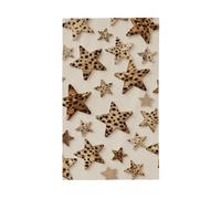 Bandiere in stile collage con stelle con texture leopardata, striscione di auguri stagionale con occhielli, per interni ed esterni, feste e decorazioni per la casa