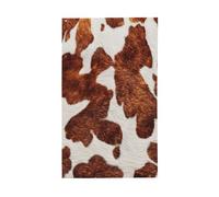 Bandiere in tessuto stampato con motivo a mucca, 0,9 x 1,5 m, striscione di auguri con occhielli per interni ed esterni, decorazioni per la casa