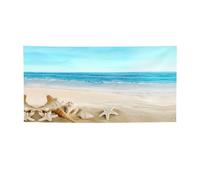 Bandiere in vinile personalizzate con conchiglie e sabbia, grandi striscioni in vinile per decorazioni per feste interne ed esterne