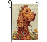 Bandiere irlandesi da giardino per cani, 30,5 x 45,7 cm, double face, decorative esterne, belle bandiere floreali per cortile, piccole bandiere in tela per la casa, bandiere primaverili per animali