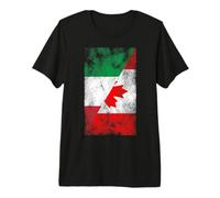 Bandiere Italia e Canada - Italiano Canadese Maglietta Premium