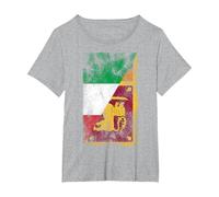Bandiere Italia Sri Lanka - Sri Lanka Italiano Maglietta, Donna Plus-Size, Grigio Melange, 3X