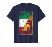 Bandiere Italia Sri Lanka - Sri Lanka Italiano Maglietta, Uomo, Navy, L