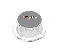 Bandiere italo-tedesche del cuore ECG PopSockets PopGrip per MagSafe