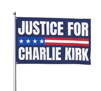 Bandiere Justice For Charlie Kirk, super resistenti, monofacciali, 4x6, da giardino e cortile (asta portabandiera esclusa) L401