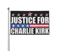 Bandiere Justice For Charlie Kirks, striscioni bifacciali, bandiere da giardino, classiche bandiere stagionali, cartelli per esterni, decorazioni da giardino per balcone, 3x5 piedi
