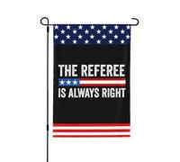 Bandiere "L'arbitro ha ragione" 12x18 pollici (30x45 cm) Striscione bifacciale Cartello da giardino Senza asta portabandiera