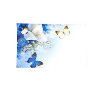 Bandiere lavabili con fiori e farfalle, decorazioni per feste, facili da appendere per bambini, striscioni da parete per camera da letto