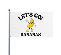 Bandiere "Let's Go Bananas" 3x5 piedi per decorazioni interne ed esterne, stendardo per processioni con 2 occhielli