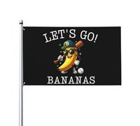 Bandiere "Let's Go Bananas" 3x5 piedi per decorazioni interne ed esterne, stendardo per processioni con 2 occhielli