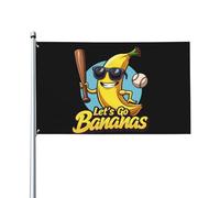 Bandiere "Let's Go Bananas" 3x5 piedi per decorazioni interne ed esterne, stendardo per processioni con 2 occhielli