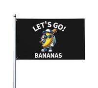 Bandiere "Let's Go Bananas" 3x5 piedi per decorazioni interne ed esterne, stendardo per processioni con 2 occhielli