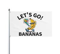 Bandiere "Let's Go Bananas" 3x5 piedi per decorazioni interne ed esterne, stendardo per processioni con 2 occhielli