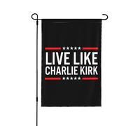 Bandiere Live Like Charlie Kirk per esterni, decorazioni da giardino, bandiere da giardino bifacciali