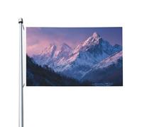 Bandiere maestose montagne e foreste, striscione di auguri stagionale con occhielli, per interni ed esterni, feste e decorazioni per la casa