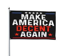 Bandiere "Make America Decent Again" 4x6 piedi, anti-odio, anti-bugia, liberali, bandiere premium per casa, esterno, barca, giardino.