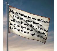 Bandiere Man Cave My Promise To My Children: I Am Not Your Friend, bandiere per esterni da bar per la casa (60 x 90 cm)
