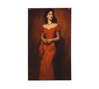 Bandiere messicane per casa da cortile con bella donna ben figurata, 0,9 x 1,5 m, striscione di auguri con occhielli per interni ed esterni, decorazioni per la casa