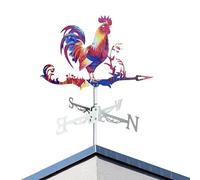 Bandiere meteorologiche in metallo con galletto - Decorazione animale per esterni, bandiere meteorologiche da giardino | Bandiere meteorologiche in metallo con motivi animali, indicatore tetto