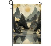 Bandiere moderne da giardino con montagna dell'Asia, 30,5 x 45,7 cm, double face, decorative per esterni, orientalismo, scenografie, piccole bandiere in tela per la casa, belle bandiere per la casa in