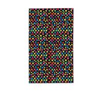 Bandiere multicolore a pois per la casa da cortile, 0,9 x 1,5 m, striscione di auguri con occhielli per interni ed esterni, decorazioni per la casa