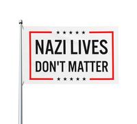 Bandiere "Na-Zi Lives Don't Matter" 3x5 piedi per decorazione esterna e interna, stendardo per processione con 2 occhielli