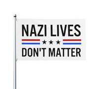 Bandiere "Na-Zi Lives Don't Matter" 3x5 piedi per decorazione esterna e interna, stendardo per processione con 2 occhielli