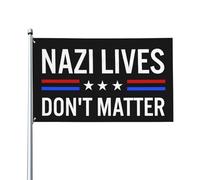 Bandiere "Na-Zi Lives Don't Matter" 3x5 piedi per decorazione esterna e interna, stendardo per processione con 2 occhielli