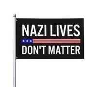 Bandiere "Na-Zi Lives Don't Matter" 3x5 piedi per decorazione esterna e interna, stendardo per processione con 2 occhielli
