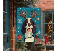 Bandiere natalizie invernali per la casa del cane Springer Spaniel, 71 x 101 cm, per esterni, simpatiche bandiere verticali per la casa, per bambini, cortile, cortile, decorazione esterna stampata