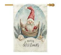 Bandiere nautiche per la casa, 71 x 101 cm, per esterni, bandiere verticali standard per la casa in lino con nave oceanica, decorazione per esterni stampata per feste di Capodanno, cortile, cortile