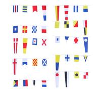 Bandiere Nautiche Signal Code Flags Set Poliestere per Nave e Vascello | Bandiere Europee, Flags With Letters Numbers Symbols, Marine Environments