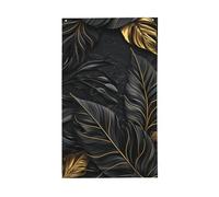 Bandiere nere e dorate per la casa da cortile, 9 x 1,5 m, striscione di auguri con occhielli per interni ed esterni, decorazioni per la casa