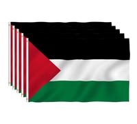 Bandiere palestinesi in poliestere con occhielli in ottone, 9 x 1,5 m, resistenti allo sbiadimento ai raggi UV, in tela e doppia cucitura, in poliestere con occhielli in ottone, 9 x 1,5 m (confezione