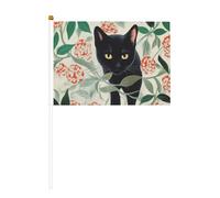 Bandiere palmari a forma di gatto, confezione da 6 e 10 bandierine palmari su bastone, piccole bandiere per sfilate, feste, bar, compleanni