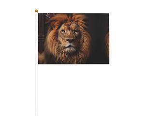 Bandiere palmari stampate con lo sguardo del leone con più aste incluse adatte per decorazioni esterne e tifo