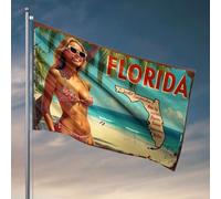 Bandiere per adolescenti Florida spiaggia vacanza bandiera pesca barca accessori adolescenti roba (120 x 180 cm)