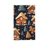 Bandiere per albero di Natale per la casa, 9 x 1,5 m, motivo omino di pan di zenzero, bandiera da giardino a doppio lato, per casa, cortile, esterno, interno, feste, decorative