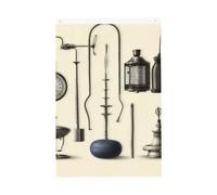 Bandiere per apparecchiature mediche e strumenti per esterni, 7,6 x 9,6 m, stampa verticale su entrambi i lati, bandiere da giardino per esterni, striscione per vacanze con occhielli, bandiera per