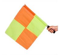 Bandiere per arbitri di calcio assistente 2 pezzi per allenamento e partite competitive con tessuto resistente alle intemperie e bilanciato lunghezza 46 cm (1 pz)