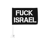 Bandiere per auto "Fanculo Israele, libera la Palestina, salva Gaza", striscioni bifacciali per auto e veicoli, per barche e motociclette.