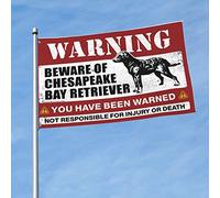 Bandiere per auto per stanza Beware Of Chesapeake Bay Retriever bandiera decorazione cortile stanza roba (152 x 244 cm)
