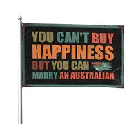 Bandiere per auto per stanza non puoi comprare felicità ma puoi sposare una bandiera australiana decorazioni per cortile o stanza (60 x 90 cm)